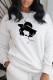 White Casual Street Patchwork O Neck Tops