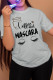 Grey Fashion Street Print Patchwork O Neck T-Shirts