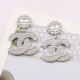 White Fashion Simplicity Letter Pearl Earrings