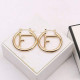 Gold Fashion Simplicity Letter Patchwork Earrings