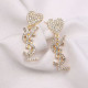 Gold Fashion Simplicity Geometric Hot Drill Earrings