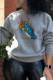 Grey Casual Sportswear Print Patchwork O Neck Tops