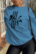 Blue Street Sportswear Print Patchwork O Neck Tops