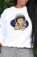 White Casual Street Print Patchwork O Neck Tops