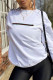White Street Sportswear Print Patchwork O Neck Tops
