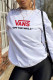 White Street Sportswear Print Patchwork Tops