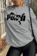 Grey Casual Sportswear Print Patchwork O Neck Tops