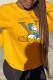 Yellow Casual Sportswear Print Patchwork O Neck Tops