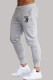 Light Gray Fashion Sportswear Print Patchwork Mid Waist Pencil Bottoms