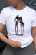 White Street Sportswear Print Patchwork O Neck T-Shirts