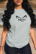 Grey Street Sportswear Print Patchwork O Neck T-Shirts