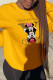 Yellow Street Daily Print Patchwork O Neck Tops
