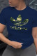 Navy Blue Casual Sportswear Print Patchwork O Neck T-Shirts