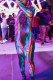 Colour Sexy Print Patchwork O Neck Skinny Jumpsuits