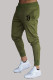 Green Fashion Sportswear Print Patchwork Mid Waist Pencil Bottoms