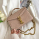 Khaki Fashion Simplicity Letter Chains Bags