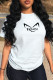 White Street Sportswear Print Patchwork O Neck T-Shirts