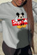 Grey Street Daily Print Patchwork O Neck Tops