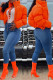 Orange Fashion Casual Solid Cardigan Outerwear