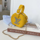 Yellow Fashion Casual Letter Patchwork Bags