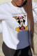 White Street Daily Print Patchwork O Neck Tops