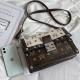 Coffee Fashion Casual Print Patchwork Bags