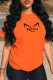 Orange Street Sportswear Print Patchwork O Neck T-Shirts