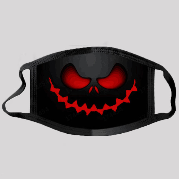 Red Street Punk Print Patchwork Mask