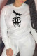 White Street Sportswear Print Patchwork O Neck Tops