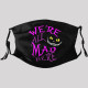 Black Street Punk Print Patchwork Mask