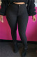 Black Fashion Casual Solid Basic Skinny High Waist Pencil Trousers