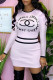 Pink Fashion Sweet Print Patchwork O Neck One Step Skirt Dresses