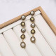 Black Fashion Simplicity Letter Patchwork Pearl Earrings