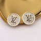 Gold Fashion Simplicity Letter Hot Drill Earrings