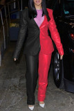 Black Red Fashion Casual Solid Patchwork Turndown Collar Long Sleeve Two Pieces