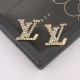 Gold Fashion Simplicity Letter Hot Drill Earrings