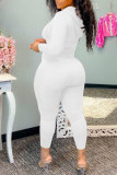 Pink Fashion Casual Solid Basic Hooded Collar Long Sleeve Two Pieces