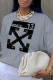 Grey Casual Sportswear Print Patchwork Letter O Neck Tops