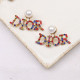 Colour Fashion Simplicity Letter Pearl Hot Drill Earrings