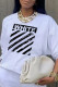 White Casual Daily Print Patchwork O Neck Tops
