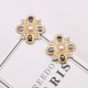 Gold Fashion Vintage Letter Hot Drill Earrings