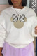 White Street Daily Print Patchwork O Neck Tops