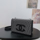 Black Fashion Casual Letter Hot Drill Bags