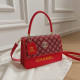 Red Fashion Street Letter Hot Drill Bags