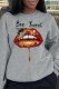 Grey Casual Street Print Patchwork O Neck Tops