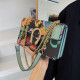 Green Fashion Street Print Patchwork Bags