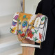 White Fashion Street Print Patchwork Bags