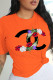 Orange Street Daily Print Patchwork O Neck T-Shirts