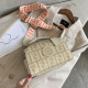 Cream White Fashion Casual Print Letter Bags