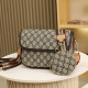 Khaki Fashion Vintage Print Patchwork Bags